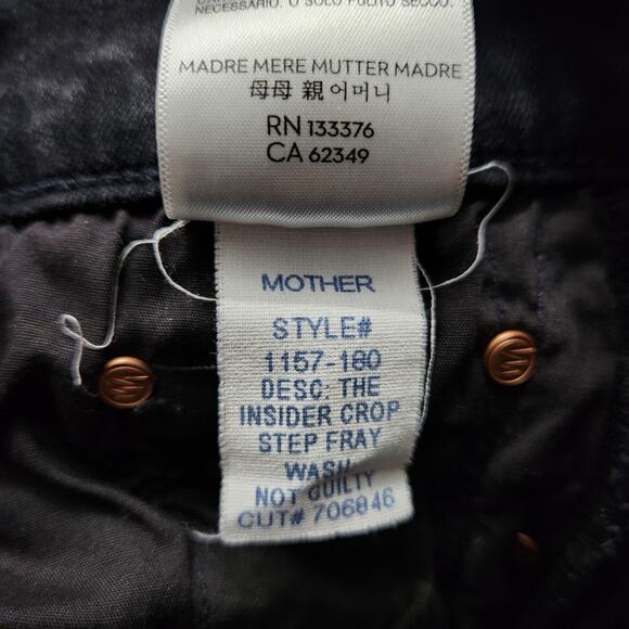 Mother The Insider Crop Step Fray Not Guilty Jeans Size 25 - Picture 7 of 9